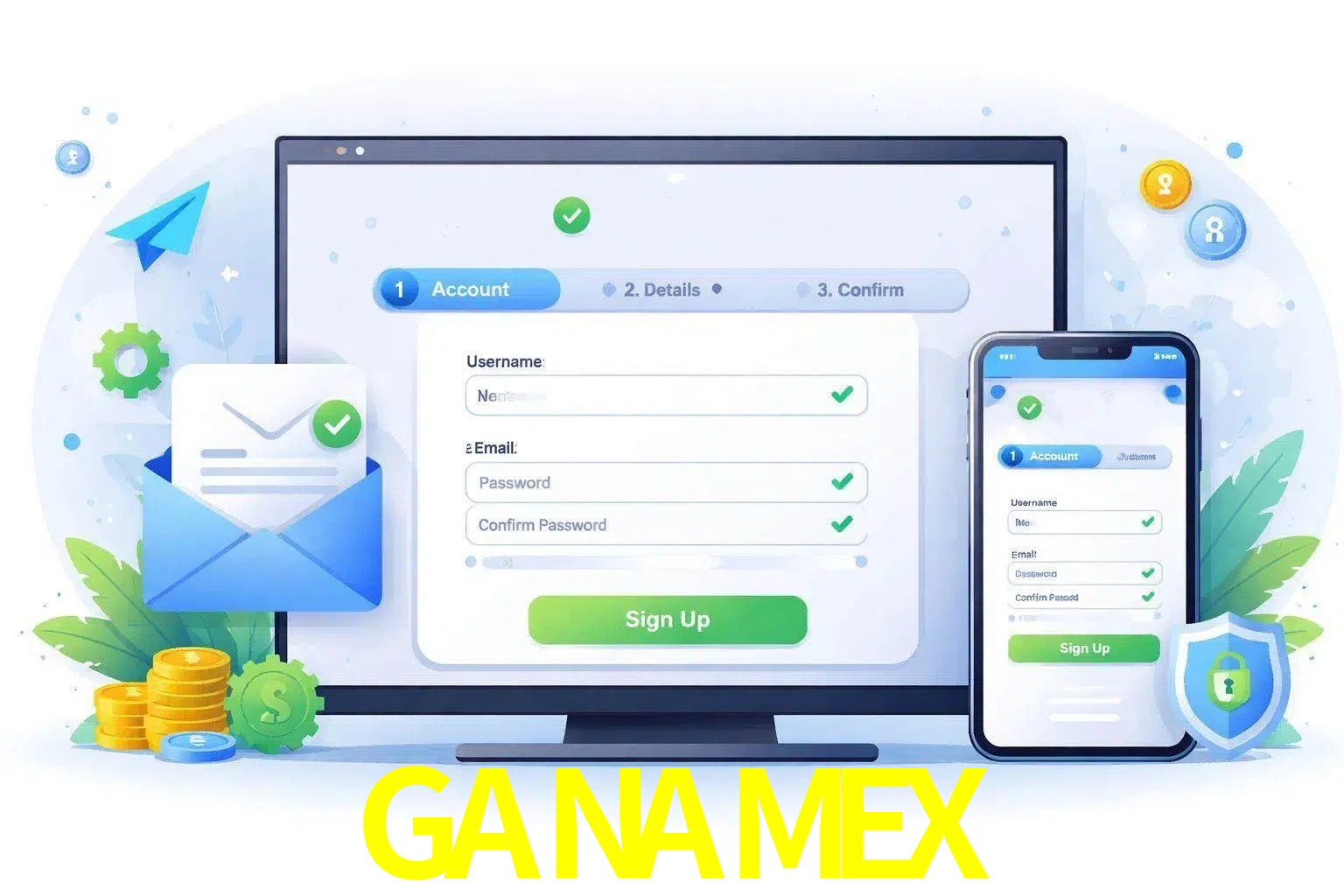 Registro de nuevo usuario y configuración de cuenta GANAMEX
