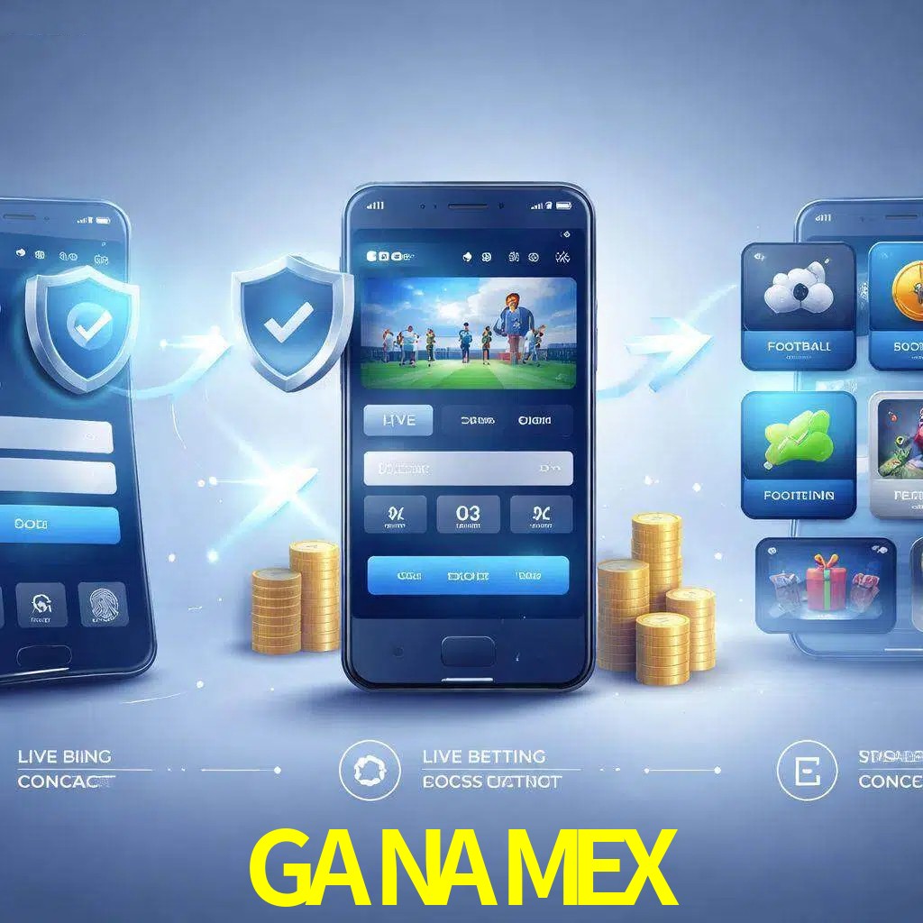 Pasos de acceso a la app GANAMEX en pantalla de teléfono móvil